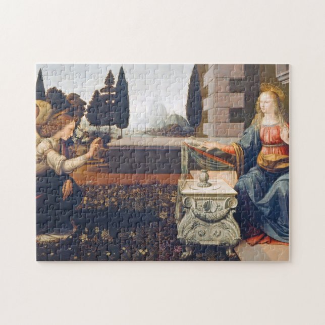 Puzzle L'Annonciation, Léonard de Vinci, 1472-1473 (Horizontal)