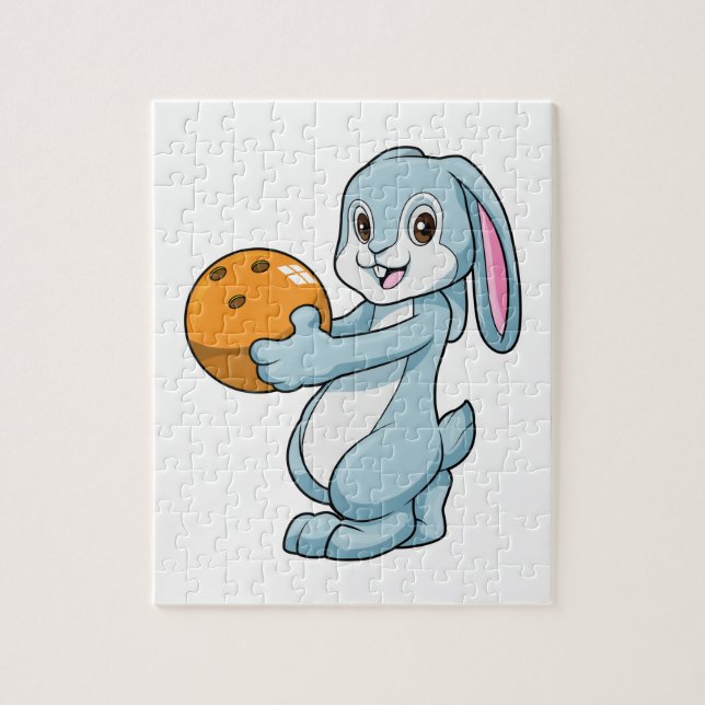 Puzzle Lapin à Bowling avec Bowling balle (Vertical)