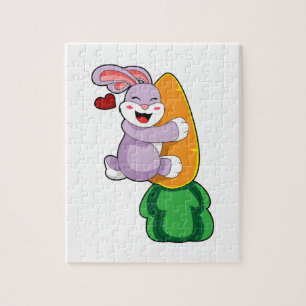 Puzzle Lapin avec carotte