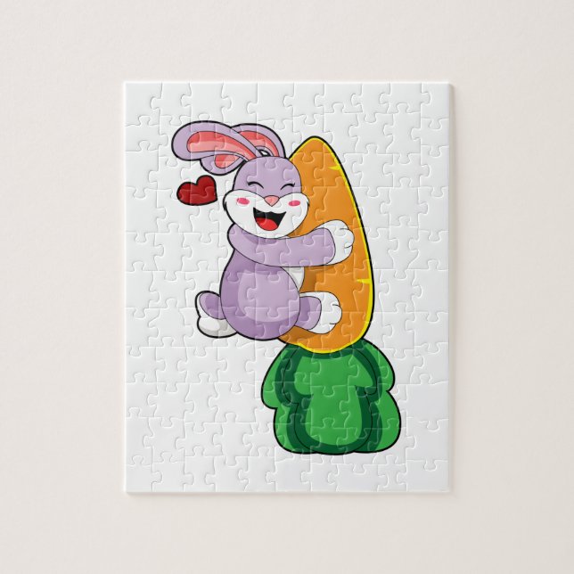 Puzzle Lapin avec carotte (Vertical)
