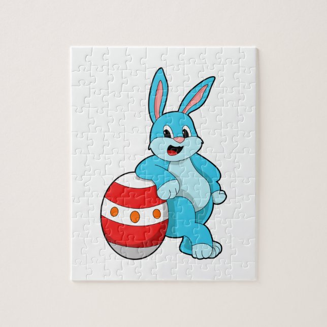 Puzzle Lapin avec oeuf de Pâques (Vertical)