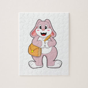Puzzle Lapin comme randonneur avec sac