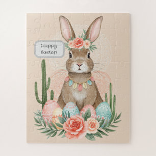 Puzzle Lapin de Pâques Bohème Pastel Fantaisiste