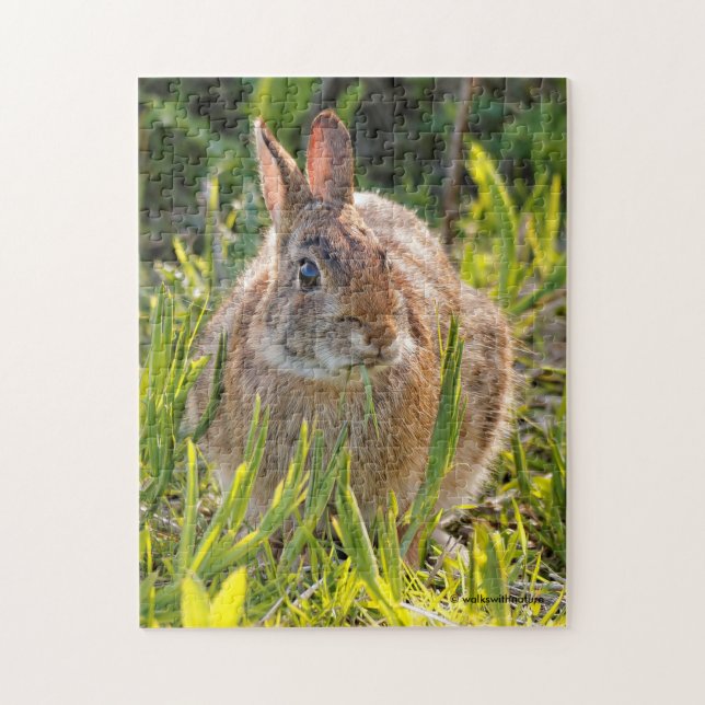 Puzzle Lapin de Pâques dans l'herbe (Vertical)