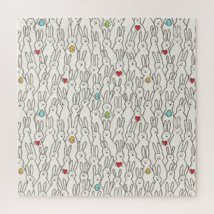 Puzzle Lapin De Pâques : Joyeux Amusant Sans Couche.