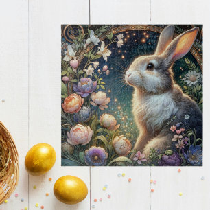 Puzzle Lapin élégant Art Nouveau floral