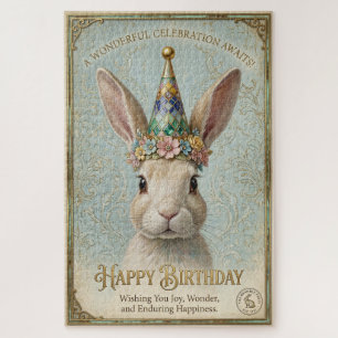 Puzzle Lapin Fantaisiste Anniversaire Élégance