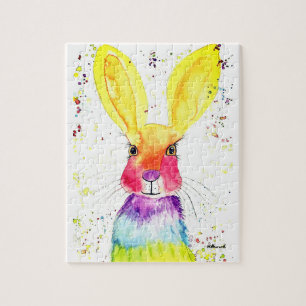Puzzle Lapin lapin lièvre Oeil de Pâques Animaux mignonet