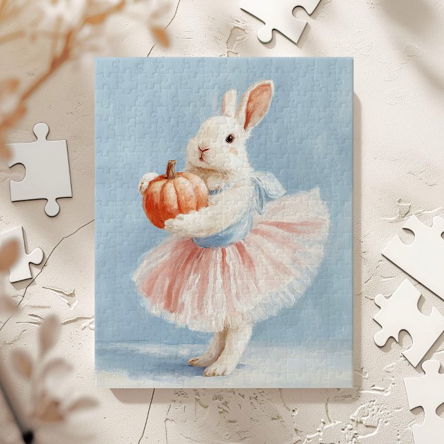 Puzzle Lapin Whimsical avec Citrouille d'automne (Créateur téléchargé)