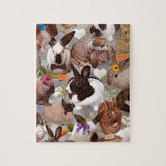 Puzzle Lapins heureux (Vertical)
