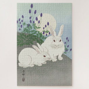 Puzzle Lapins orientaux difficiles Art vintage 1000 pièce