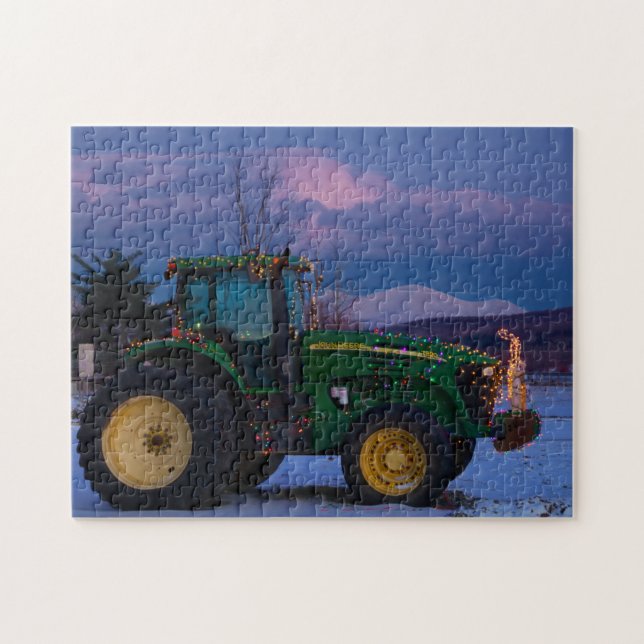 Puzzle L'arbre de Noël du Vermont en tant que tracteur (Horizontal)
