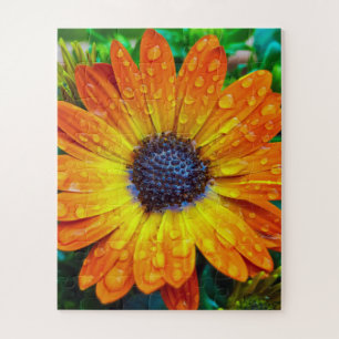 Puzzle Large Golden Flower Close Up