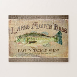 Puzzle Large Mouth Bass Fisherman