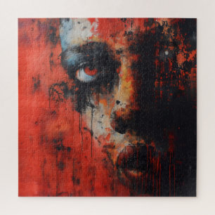Puzzle L'art Abstrait de la femme rouge
