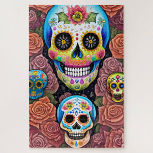 Puzzle L'art crâne à sucre - Célébrer Dia de los Muertos