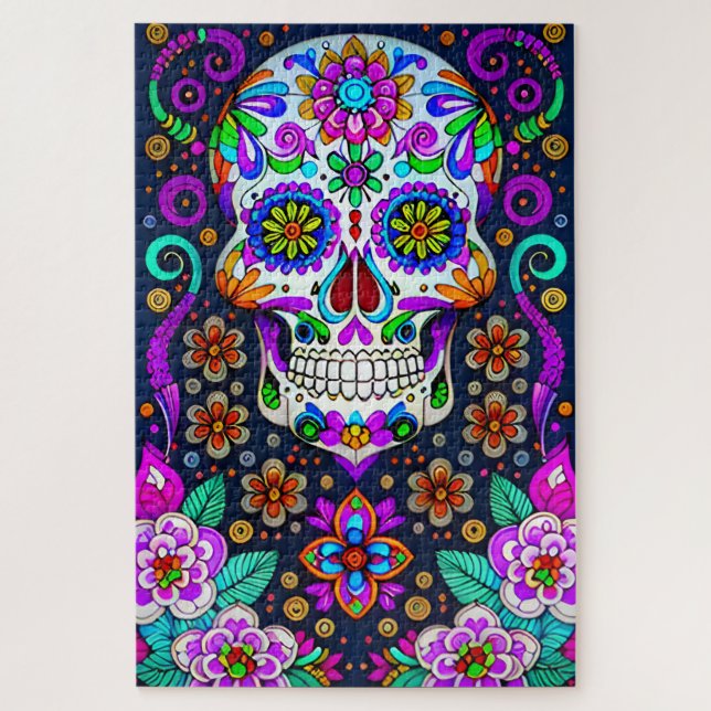Puzzle L'art crâne à sucre - La vie dans la mort (Vertical)