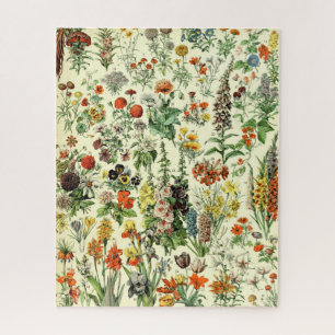 Puzzle L'art de l'ancienne illustration des fleurs Vintag