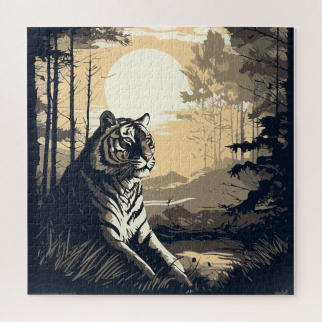 Puzzle L'art du boho du tigre (Vertical)