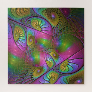 Puzzle L'art fractal abstrait moderne et coloré lumineux