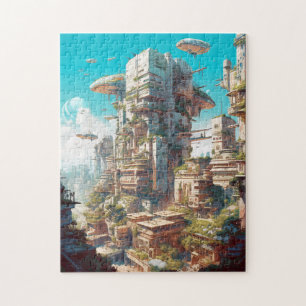 Puzzle L'art futuriste de science-fiction de la ville