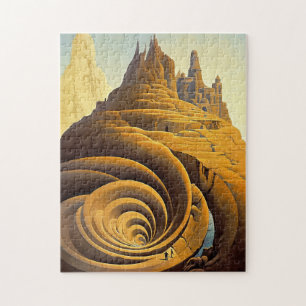 Puzzle L'art Imaginaire de Surreal Mountain City