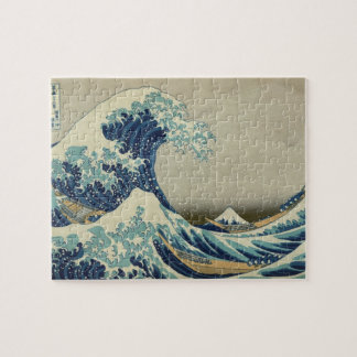 Puzzle L'art japonais vintage, la grande vague de Hokusai