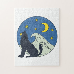 Puzzle L'art mystique du loup céleste