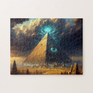 Puzzle L'art pyramidal bleu mystique