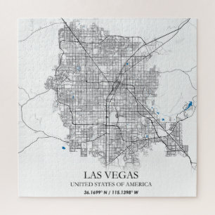 Puzzle Las Vegas Nevada USA Cities Travel City Map