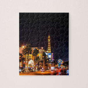 Puzzle Las Vegas Night Lights Strip Eiffel Tower Casino