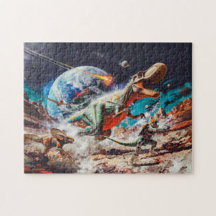 Puzzle L'attaque de dinosaures par des extraterrestres da
