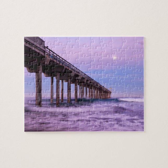 Puzzle L'aube violette au-dessus de la jetée, Californie (Horizontal)