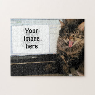 Puzzle Laughing Cat mème Votre image sur l'ordinateur