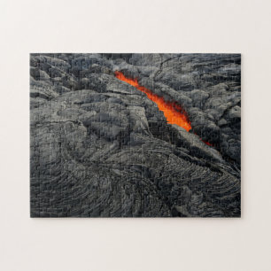 Puzzle Lave rouge chaude à Kilauea dans les volcans d'Haw