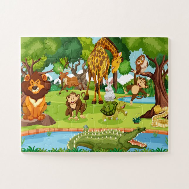 Puzzle L'aventure sauvage Safari : Un Royaume animal dyna (Horizontal)