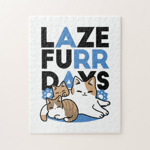 Puzzle Laze Furr Days - Cute Lazy Cats Design