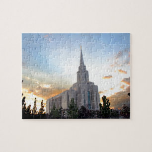Puzzle LDS Utah Temple sunset