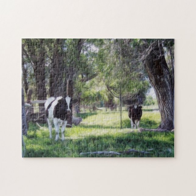 Puzzle Le bétail sous les arbres (Horizontal)
