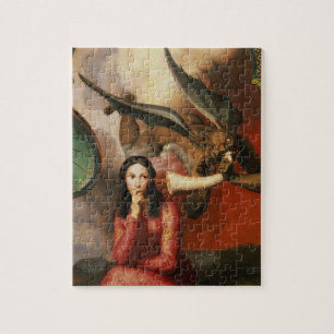 Puzzle Le bien et le mal : le diable tentant une jeune