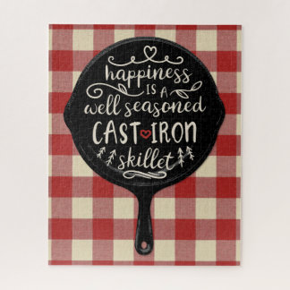Puzzle Le bonheur est une poêle bien assaisonnée de fer