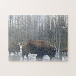 Puzzle Le buffle dans la neige