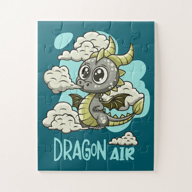 Puzzle Le casse-tête du dragon aérien pour enfants (Vertical)