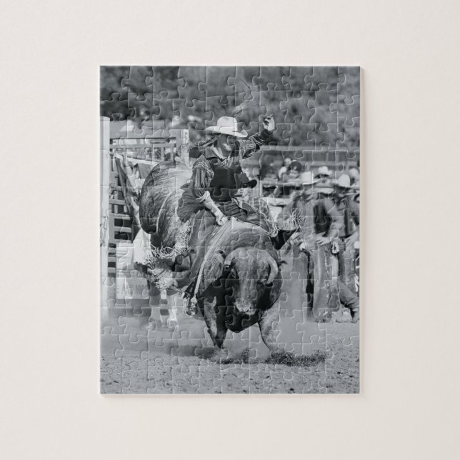 Puzzle Le cavalier accroché au taureau (Vertical)