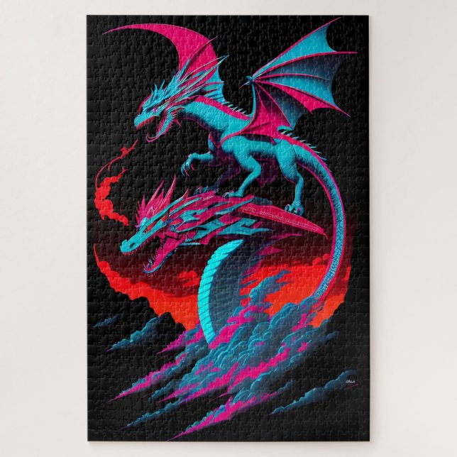 Puzzle Le Cavalier de Surf du Dragon (Vertical)