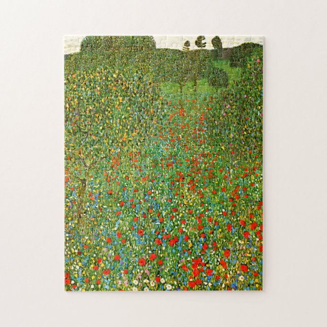 Puzzle Le célèbre tableau de Gustav Klimt, Mohnfeld (1907 (Vertical)