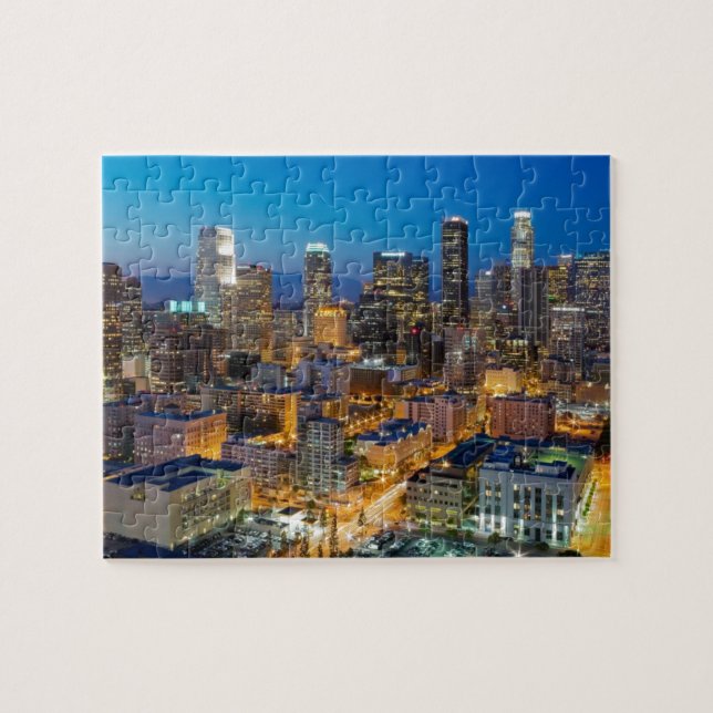 Puzzle Le centre de Los Angeles à Dusk (Horizontal)