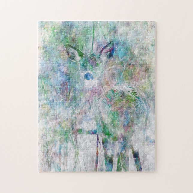 Puzzle Le Cerf En Hiver (Vertical)