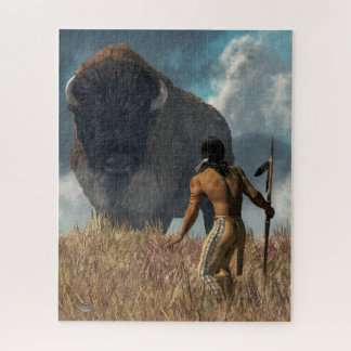 Puzzle Le chasseur et le bison