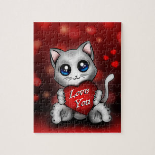 Puzzle Le chaton t'aime
